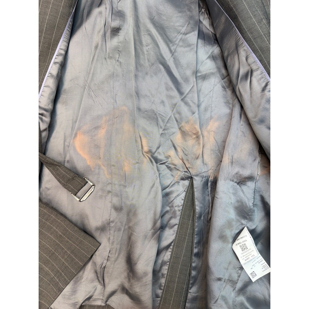 BOSS Hugo Boss Gray Pinstripe Sleeveless Vest and Wide Leg Pant Suit Set Size 4 - Picture 6 of 9